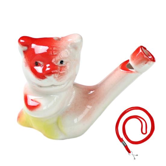 Mini Keramik Wasservogel Pfeife Niedliche Chinesische Tierkreiszeichen Tiere Geräuschmacher mit Aufhängeschnur Nachahmung Vogelruf Pfeife Kinderspielzeug für die Badewanne