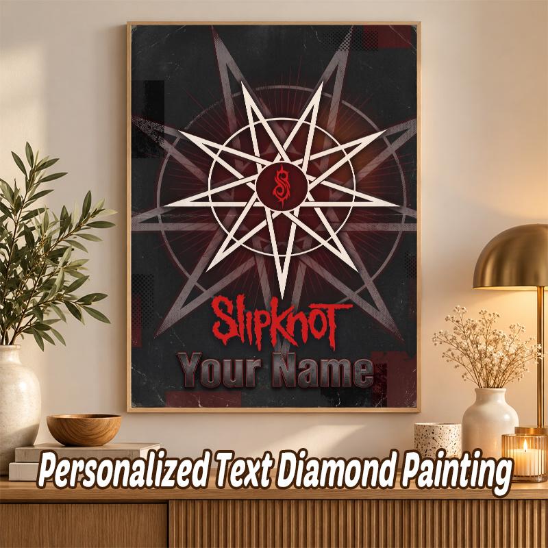 Slipknot Custom Name Text 5D Diamond Painting Kit DIY Full Drill Diamond Art Decoration