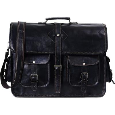 Leather Briefcase Laptop Messenger Bags for Men and Women Large Satchel Bag Leather Laptop Bag Leather School Bag Computer Bag Bag for Men