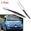 735455041 735455042 Paar Auto Frontstoßstange Obere Zierleiste Chrom Carbon Zierleiste Für FIAT 500 2008‑2015 Frontstoßstange Unterer Kühlergrill Zierleiste
