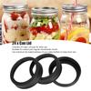24PCS Matte Black Canning Lids And Rings Iron Material Widemouthed Split Cover  Kitchen Pantry