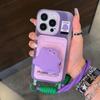 Purple Ghost Card Holder Case for iPhone 16 Pro Max/14 Plus/13 Mini/XR - Women's Edition
