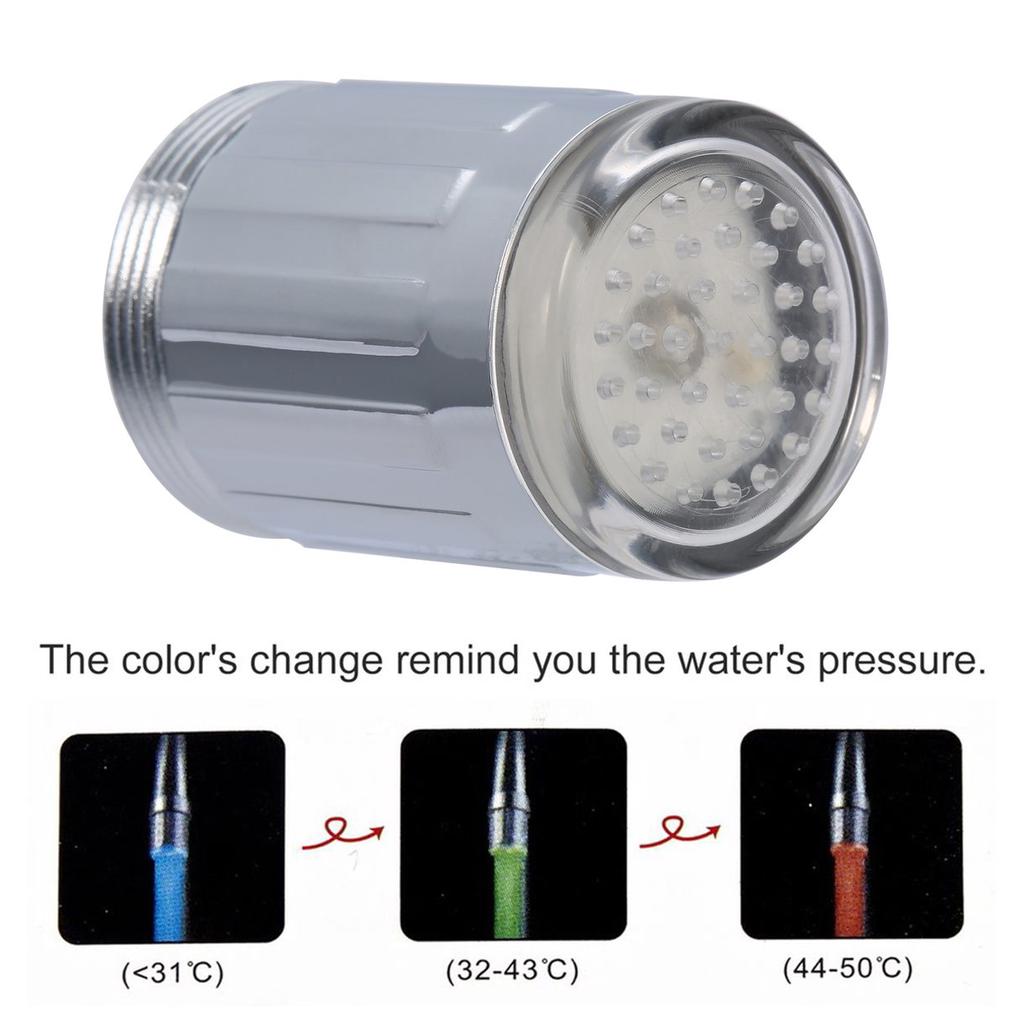 Changing Faucet Sale Glow Color Sensor Temperature RGB Light Tap Water LED Mode