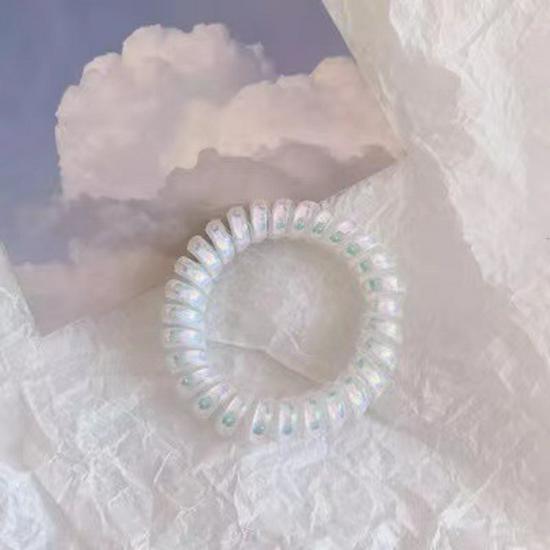 Frosted Mermaid Color Phone Coil Hair Tie - Korean Style Sweet Hair Accessory