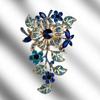 Flower Ladies Brooch Luxury Court Crystal Vintage Temperament Corsage Fashion Versatile Accessories