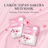 LAIKOU Sakura Face Mud Mask Whitening Cleansing Shrink Pores Reduce Acne Blackheads12pcs