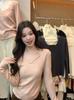 Korean Style Lace Floral Collar Knit Top with Slimming Core-Spun Yarn