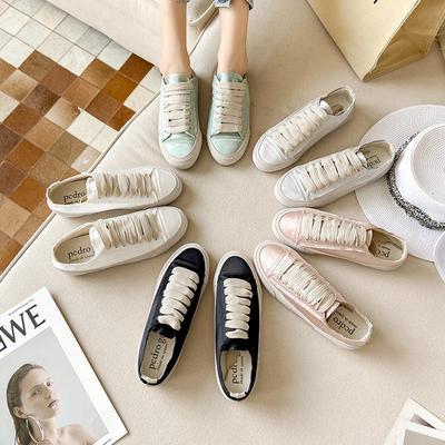 2024 2024 New Women's Commuter Shoes Satin Shoes Spanish Ribbon Flat Shoes Casual Comfortable Soft Bottom White Shoes Female Slippers