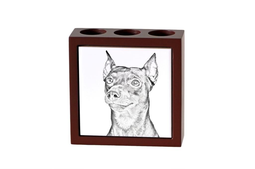 German Pinscher – Pen holder with a dog, desk organizer with a print | Art-Dog