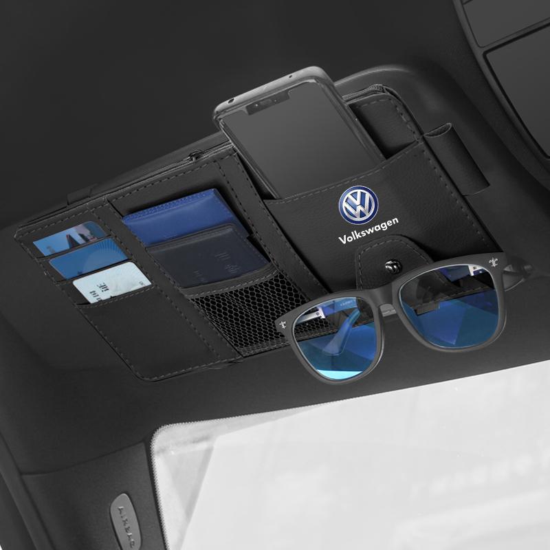 Car Sun Visor Point Type Multi-function Storage Bag Car Accessories For Volkswagen Lavida POLO Tiguan Passat Golf EOS Scirocco Jetta Bora