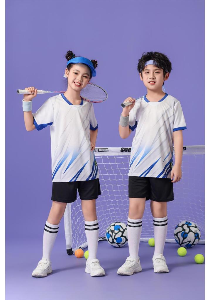 Conjunto de Uniforme Transpirable para Entrenamiento de Fútbol y Bádminton para Adultos y Niños