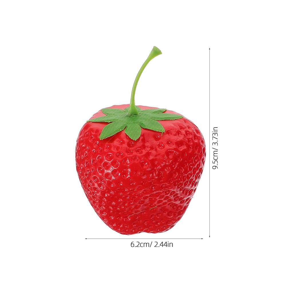 OUNONA Strawberry Food Realistic Fruit Fake Cute and 6 Pretend Interior Promotional Photography Props Samples, Large, Samples, Models, Fruit, Large,