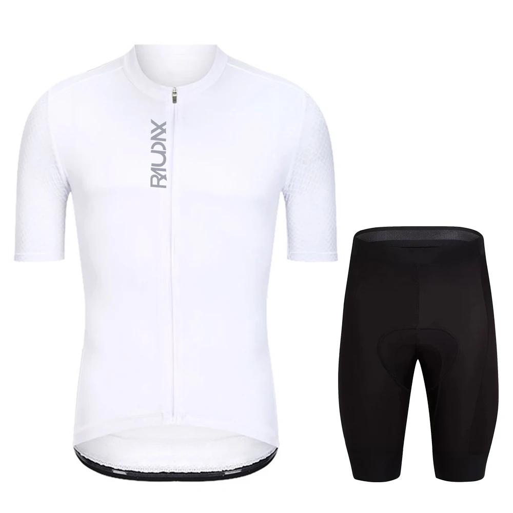 White Cycling Jersey Team Bike Kit MTB Cycling Clothing Men Mountain Bike Wear Clothes Maillot Ropa Ciclismo Triathlon
