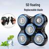 Universal Magnetic 5-Blade Electric Shaver Replacement Heads - Full Body Washable