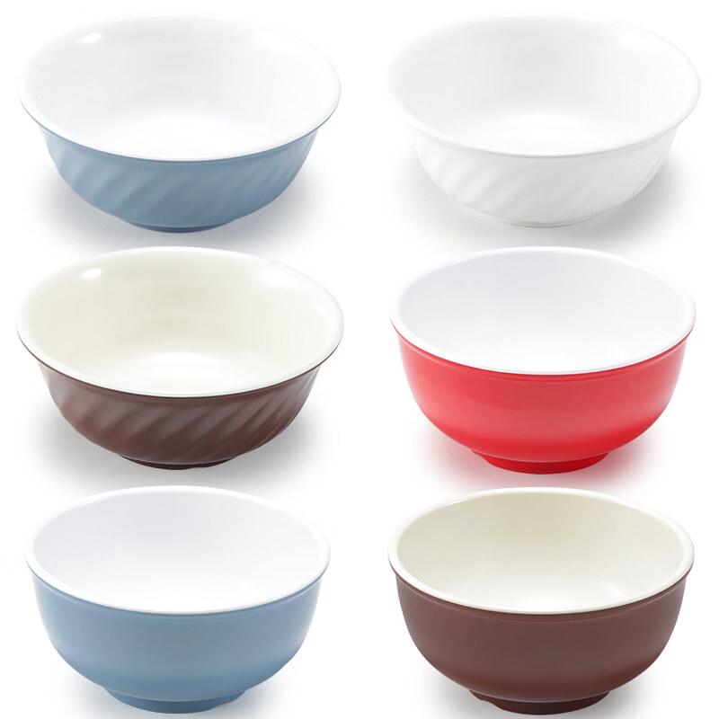 Yipan Melamine Resin Deep Soup Bowls (Set of 5)