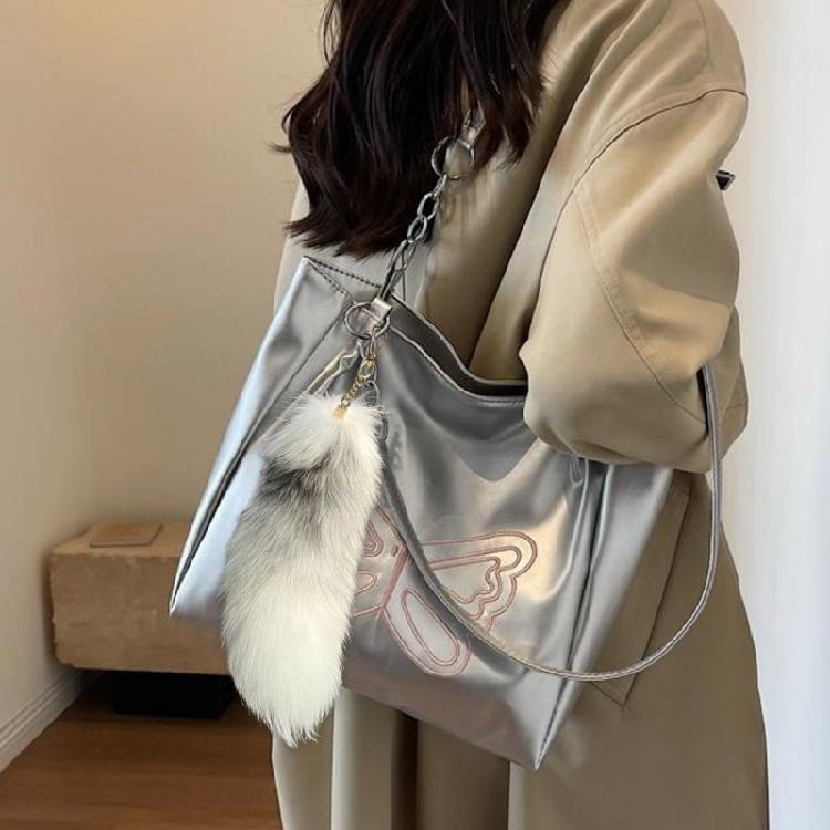 Animal Tail Keychain Faux Car Keys Organiser Handbag Charm Gift for Her Stylish Handbag Decoration