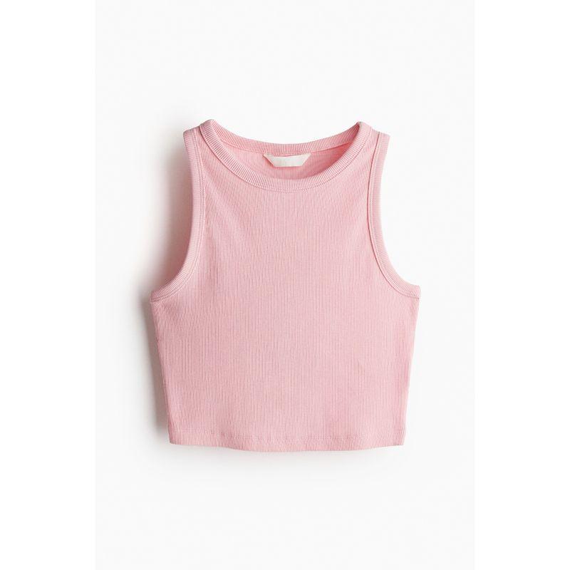 

HM Летняя женская одежда Мода Повседневный короткий жилет 1049251 Light pink 170/116((XL))