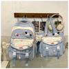 The new schoolbag is high-value, fresh and sweet, macaron-colored make-up bag, junior high school students, light travel, and large-capacity backpack.