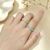 Luxury Zirconia Four-Leaf Clover Ring - Elegant Gold-Plated Design