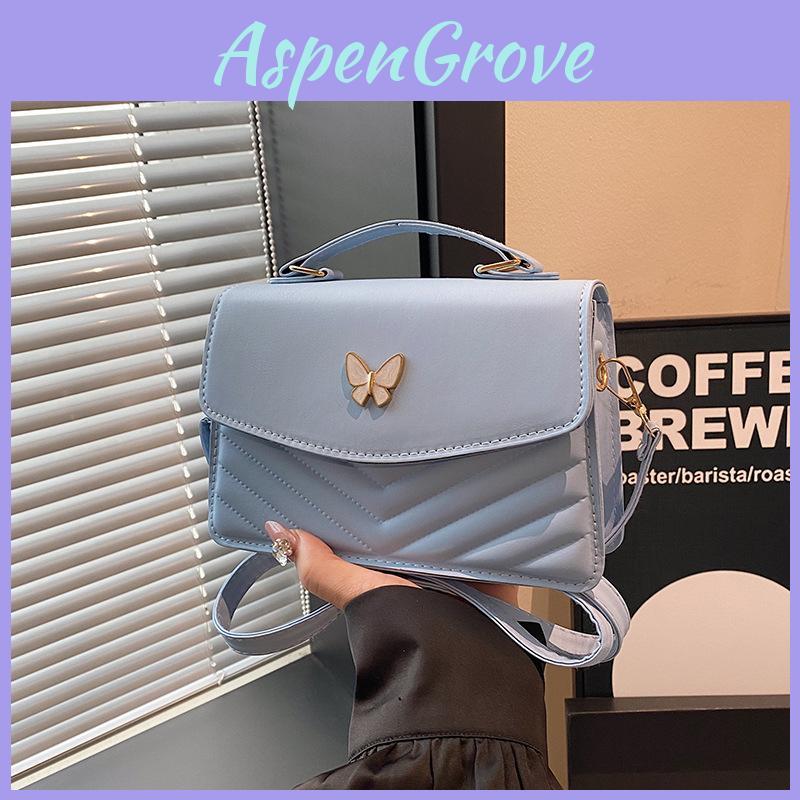 Trendy Vintage Casual Small Shoulder Bag For Women With Elegant Butterfly Design And Soft Pu Material