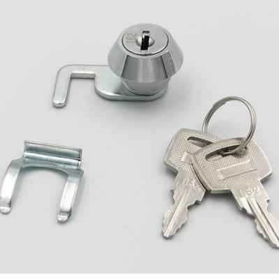 Rust-Resistant Mini Cam Lock with Quick Clip Metal Cabinet Silver Cash Box Lock Easy Replacement with Keys Security Cabinet Lock