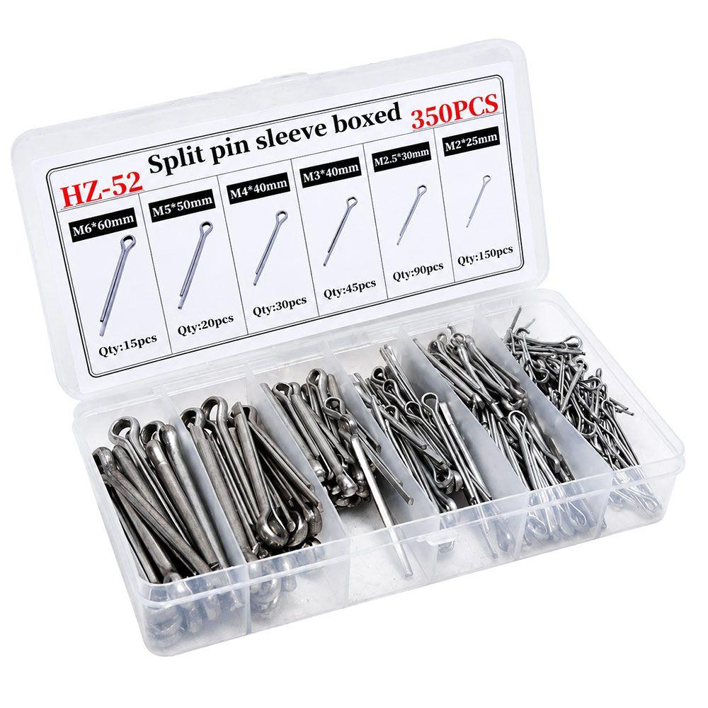 110/350Pcs Carbon Steel Split Pin Multi-Size Pin Set New Fastener Assortment Agricultural Equipment