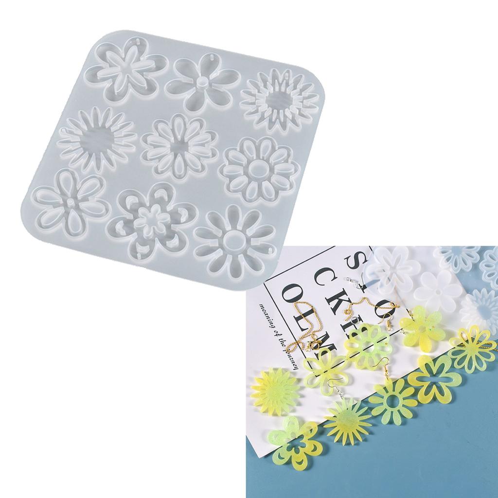 Earrings Epoxy Resin Mold Silicone Earrings Mold Handmade Women Jewelry Resin Silicone Molds for Resin Jewelry Making