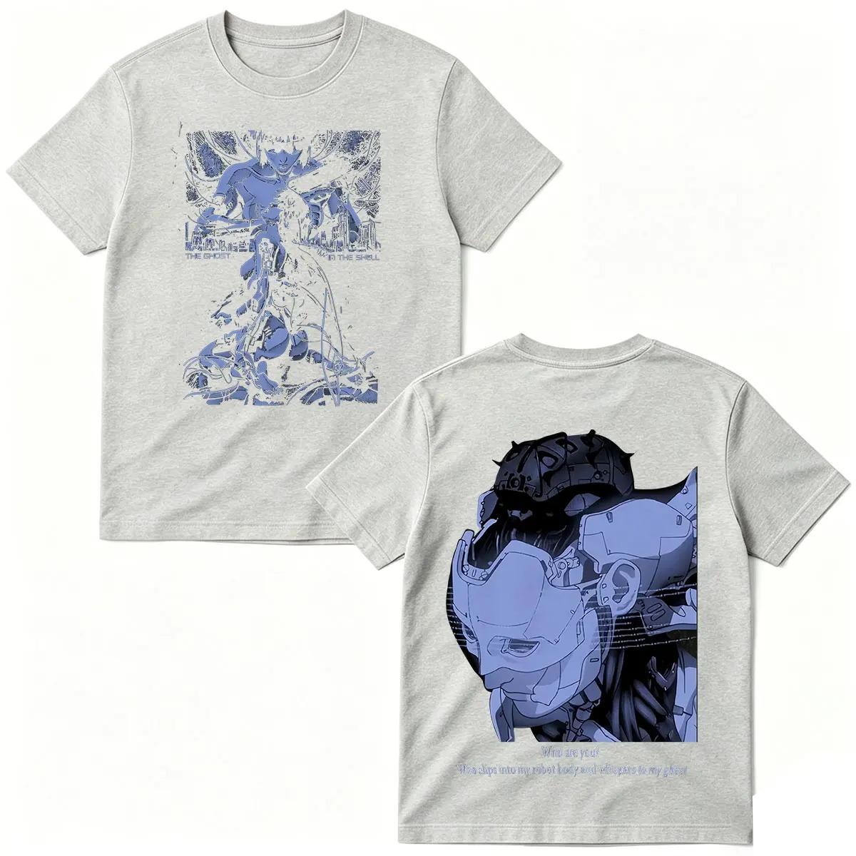 

Japan Anime Ghost in The Shell Motoko Kusanagi T Shirts Men Women Clothing Fashion Cotton Short Sleeve Oversized O-Neck T-shirt XXXL