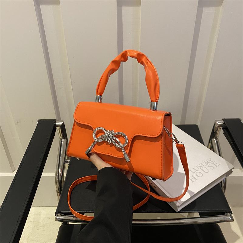 Fashion Korean Style Simple and Fashionable Pleated Handbag for Spring and Summer New Style Crossbody Bag Small Square Bag
