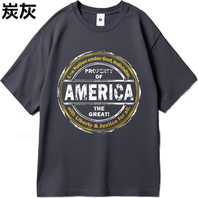 new cotton tshirt Cotton summer Man t shirt Property Of America The Great Short Sleeve Soft Round Neck Tshirt male teeshirt