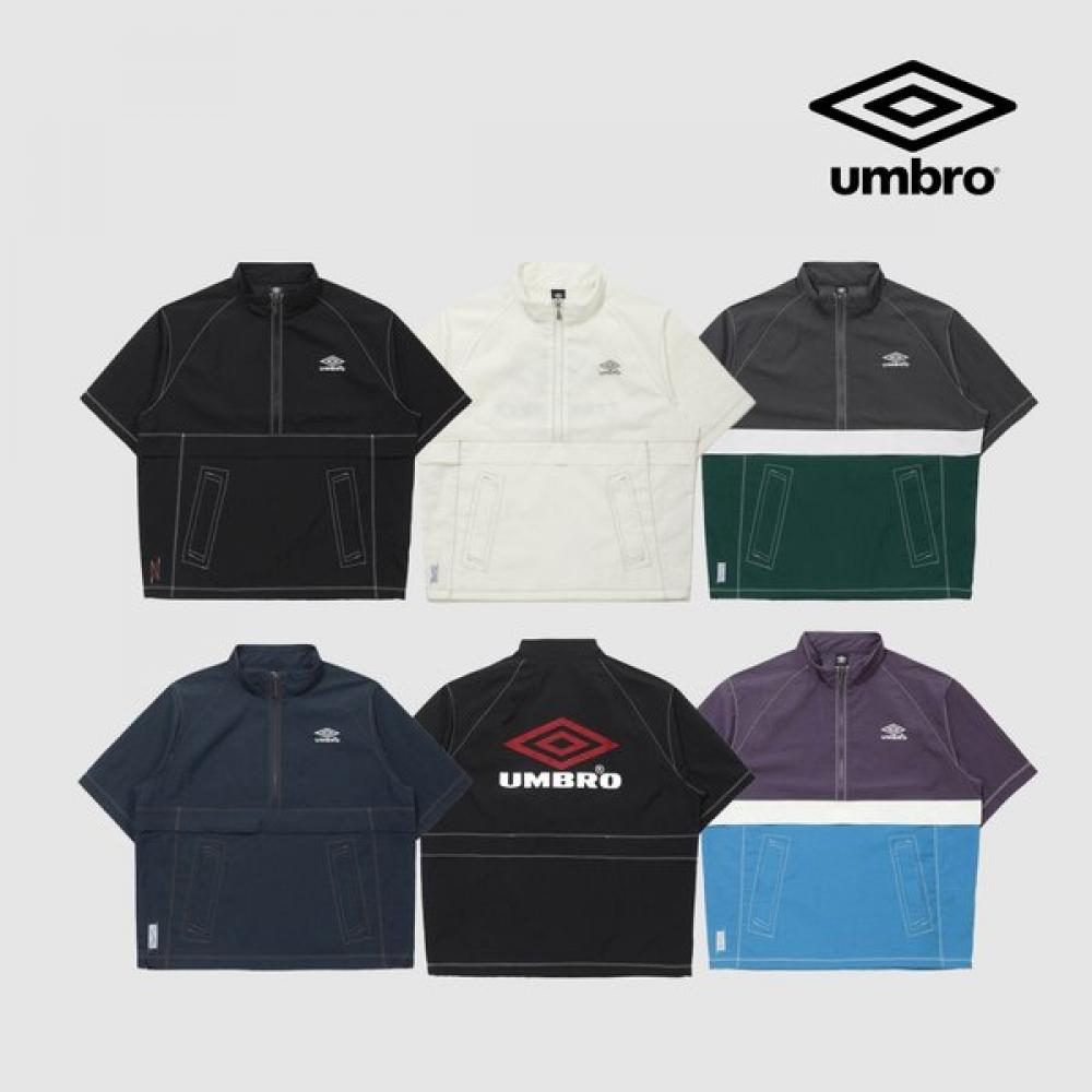 Umbro Crispy Taslan Short Sleeve Stand Neck Anorak Uq223cwt59 blacks/85