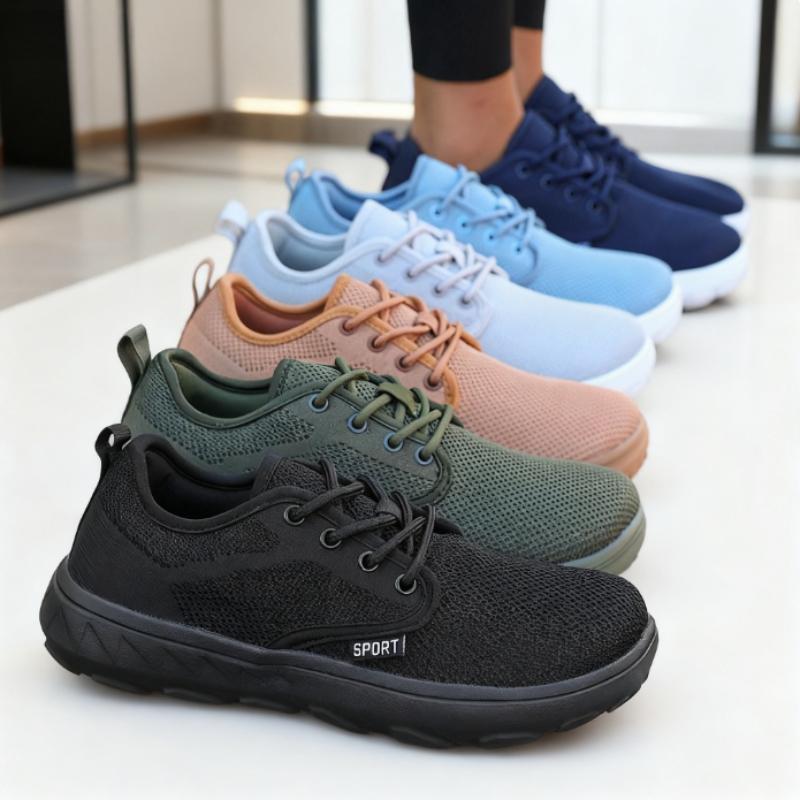 Men's and Women's Barefoot Shoes Wide Version Simple Platform Walking Sneaker Lace Up Outdoor Lightweight Casual Running Shoes