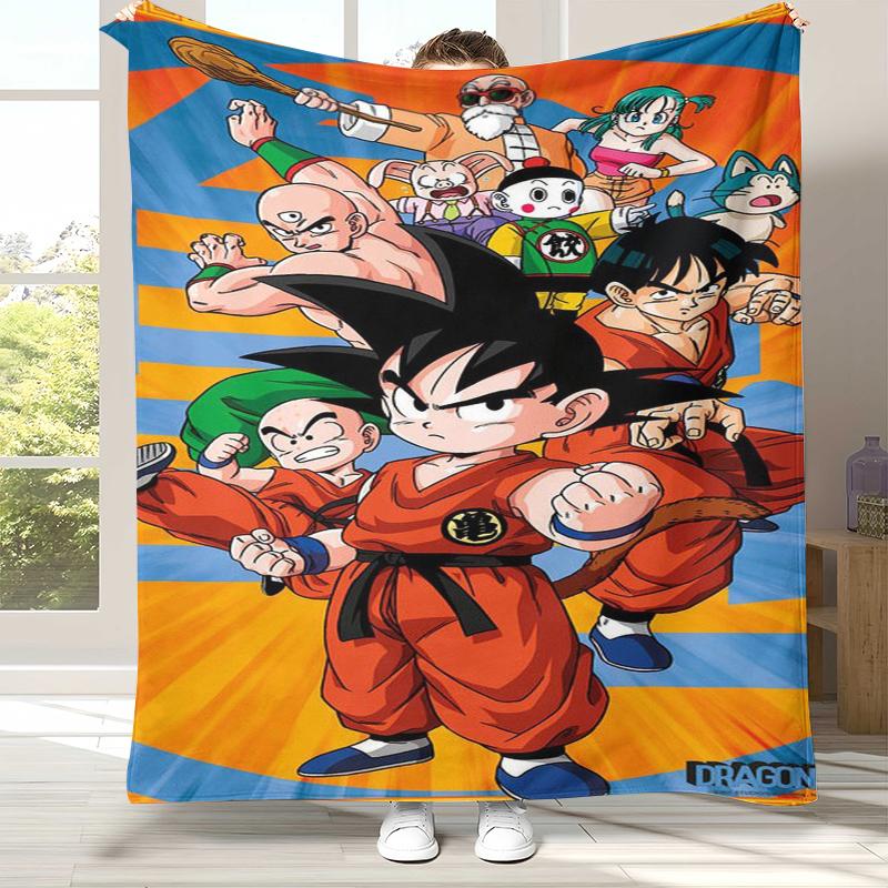 

Anime D-Dragon Ball Game Cartoon Flannel Blanket,Ultra Soft Warm Plush Throw for Home Bedroom Bed Sofa Cover Office Camping 75x90cm