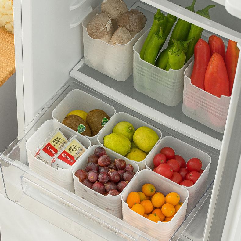 1/3 Pcs Refrigerator Storage Bins, Kitchen Food Preservation Box, Fresh Fruit and Vegetable Classification Box, Reusable And