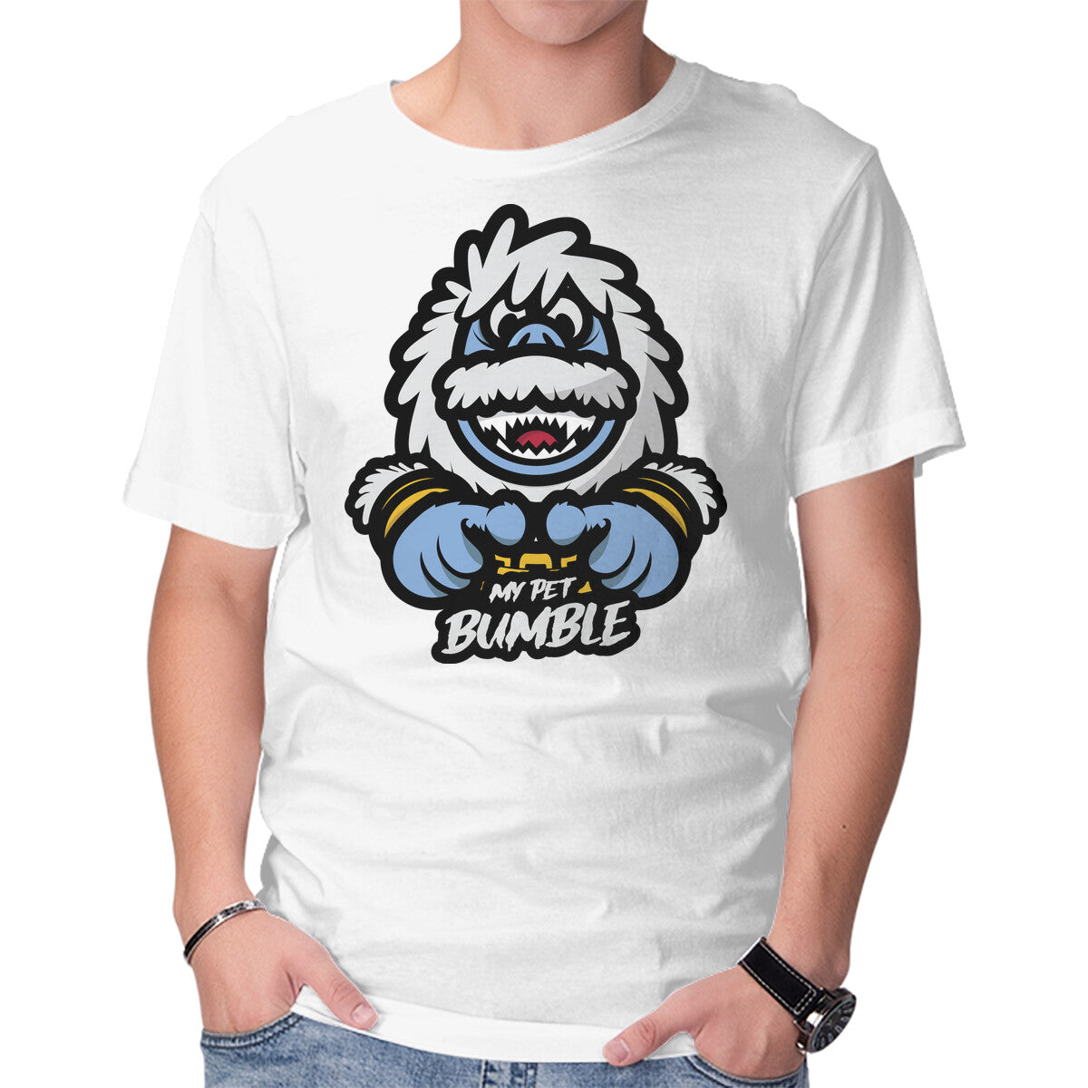 Unisex Crew Neck T-Shirt My Pet Bumble Graphic Short Sleeve Casual Tee XS