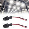2Pcs Socket Wires Male Adapter Bulb Copper Wiring Harness for Headlight Fog Lamps 12V‑24V