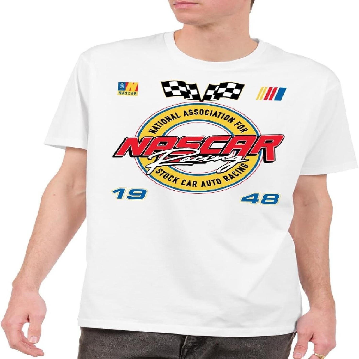 Junk Food Men s Nascar Racing-Officially Licensed Adult Short Sleeve T-Shirt Women S белый