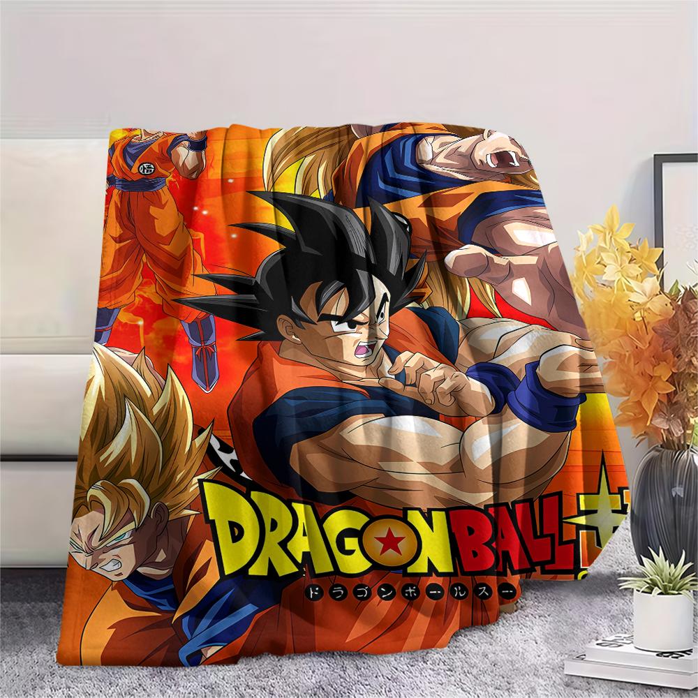 Coperta in Flanella con Stampa Personaggi Dragon Ball, Alta qualità Confortevole per Tutte le Stagioni, Arredamento per la Casa, Calore e Comfort, Perfetta per Regali di Natale