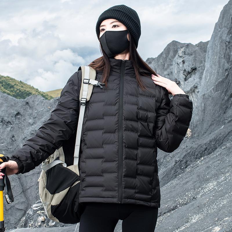 New light and thin down jacket men's graphene inner windproof and warm winter hooded sports down jacket women's jacket