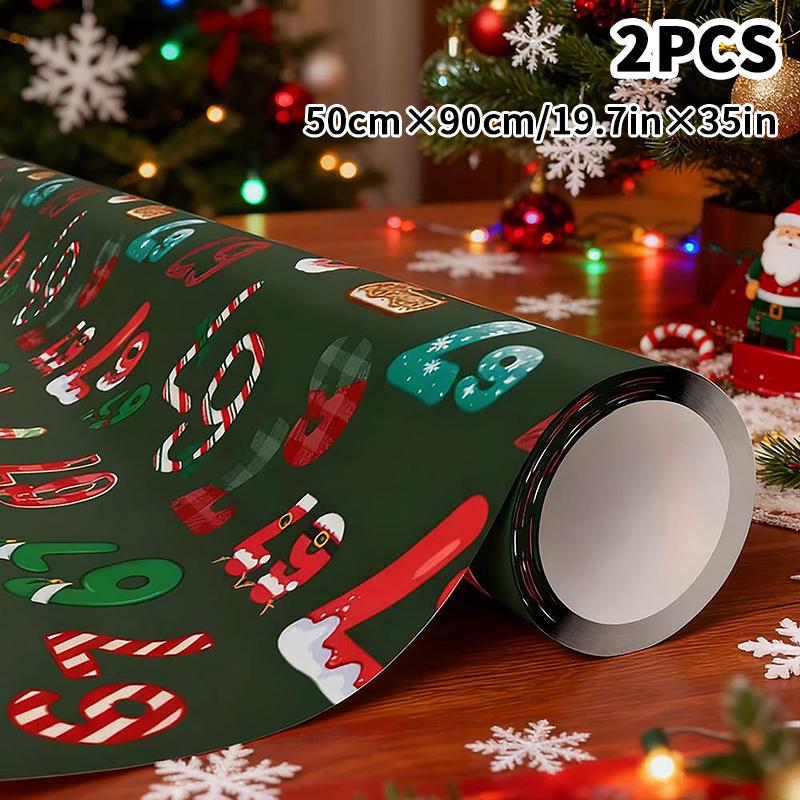 

67 Christmas Wrapping Paper, 6 7 Wrapping Paper, 67 Funny Christmas Gift Wrap For Kids, Santa 67 A