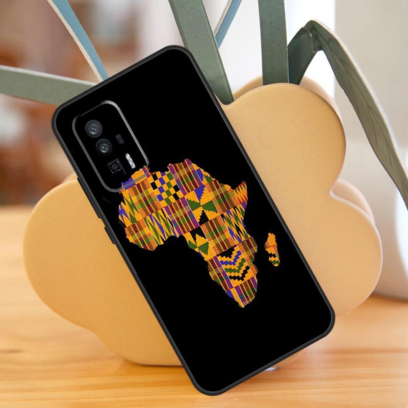 

Map of Africa African Fabrics Case For Xiaomi 13T 11T 12T Pro 13 14 Ultra 12 Lite POCO F6 F5 X6 Pro M6 X3 X5 M5s F3 Cover Mi 12 Lite