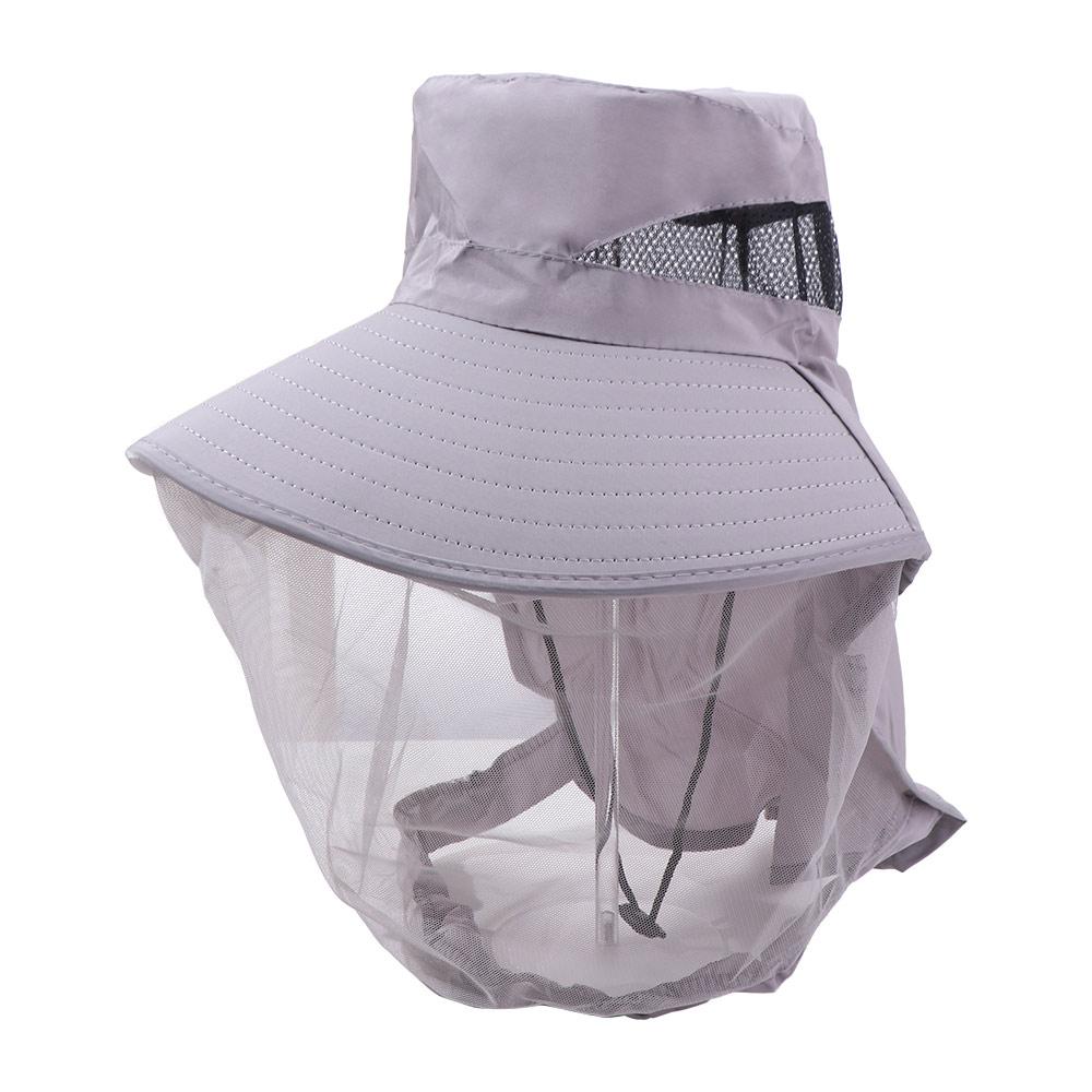 Casual Foldable Bee Mosquito Hat Wide Brim Insect Proof Net Cover Fisherman Hat Face Covering Sun Hat Sun Protection Hat Camping