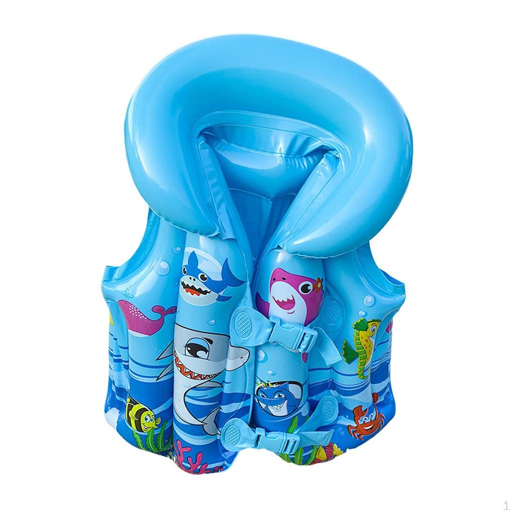 Kids Inflatable Swim Vest Float Swimsuit Buoy Aid for Kayak Fishing Surfing