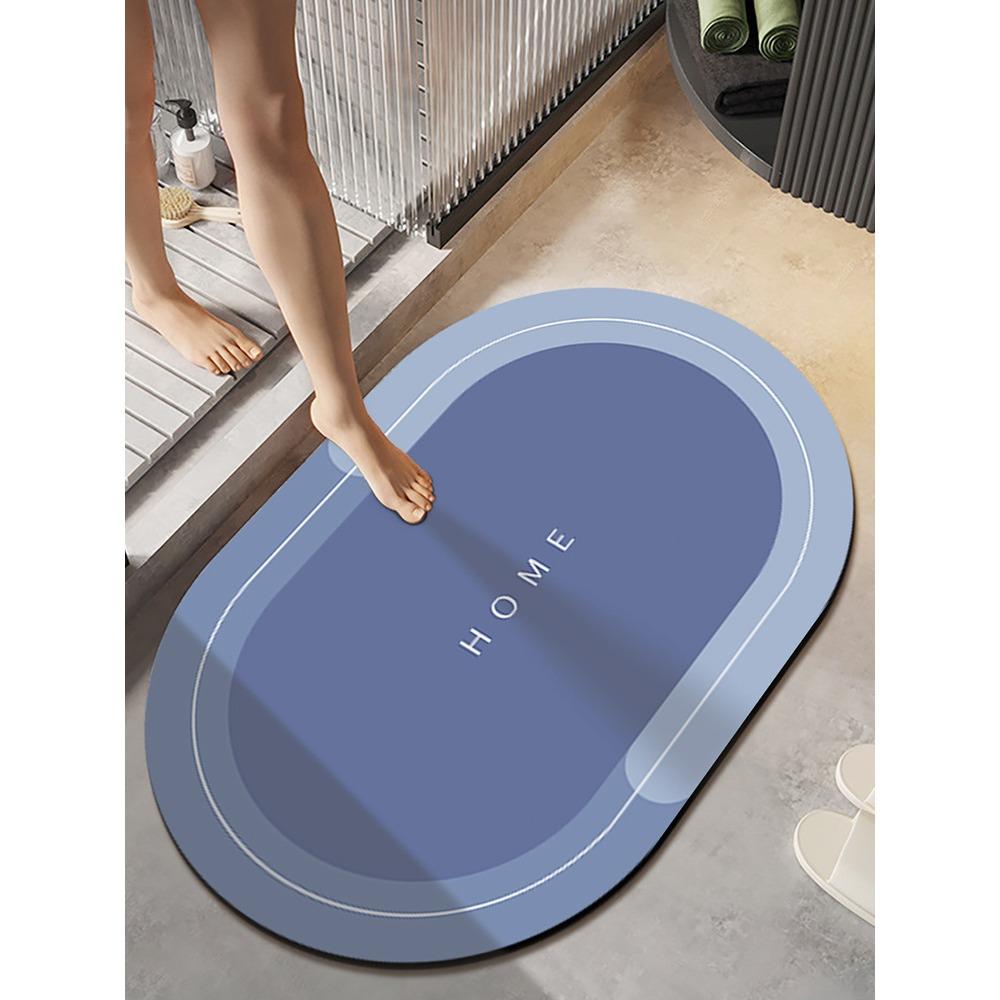 2 Stück Diatomeenerde Badezimmer Badezimmer Bodenmatte Wasserabsorbierend Rutschfest und Schmutzabweisend Teppich Fußmatte