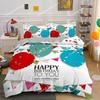 Happy Birthday Gift Bedding Set Party Festival Duvet Cover KingQueen For Kids Boys Girls Cartoon Polyester Quilt Cover