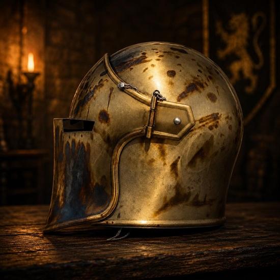 Medieval Barbuta Helmet Handmade from Steel  Authentic Knight Armor for LARP, Cosplay & Display