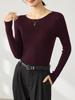Yangzi Ultra-Fine 18-Gauge Wool One-Shoulder Sweater – Early Autumn Versatile Top