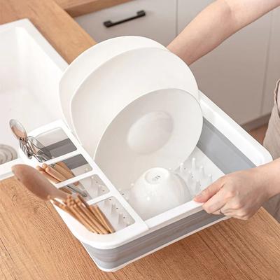 Collapsible Dish Drainer Drainer Rack Dinnerware Organizer Plastic Sink Drying Rack Caravan Camper Van Camping Tent Accessories