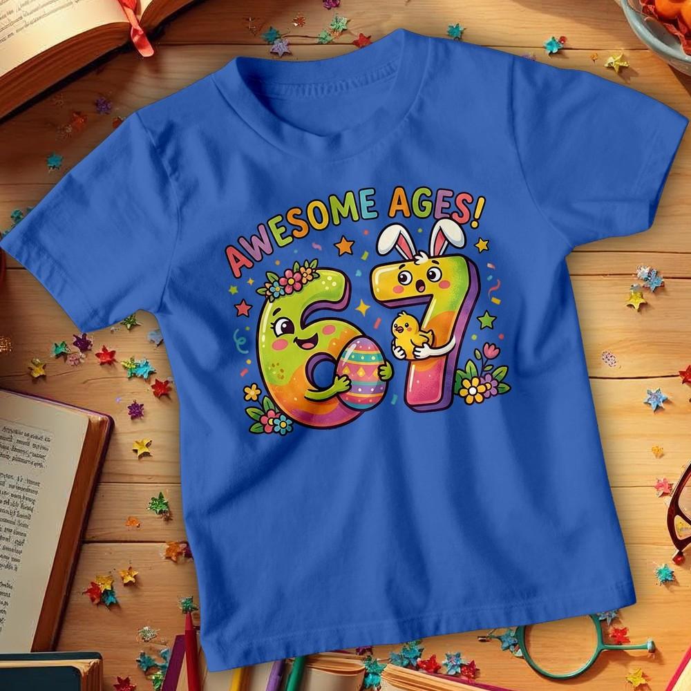 67 Six Seven Meme Easter TShirt Funny Bunny Egg Hunt Cute Adults Kids Tee 5