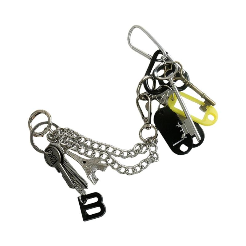 

Trendy Graffiti Letter Silicone Keychain Edgy Soft Silicon Key Pendant Waterproof Graffiti Letter Designs Key Rings